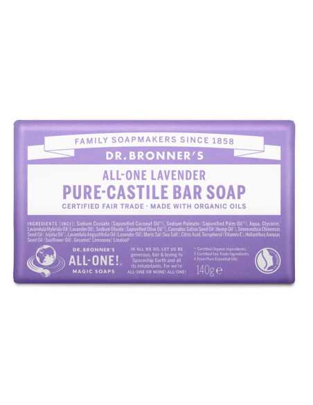 Pastilla de jabon de lavanda bio 140g Dr. Bronner's Pastilla de jabon de lavanda bio 140g Dr. Bronner's